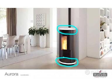Ceramiche per stufa Aurora Ravelli bianche nuove