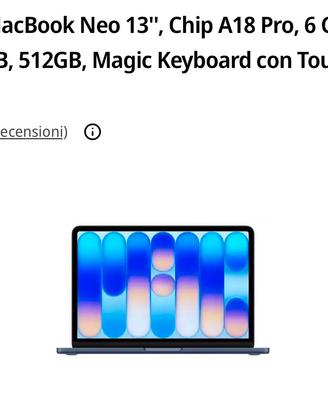 Macbook neo 512Gb 8 Ram