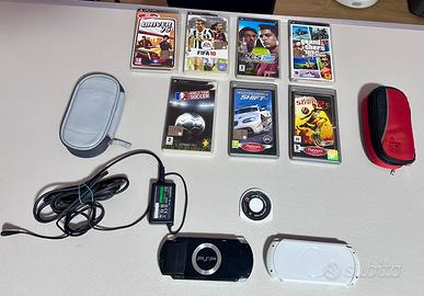 LOTTO 2 PSP PERFETTAMENTE FUNZIONANTI + 8 GIOCHI