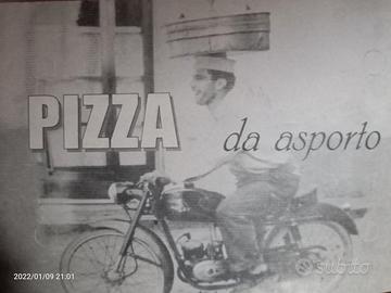 Quadro Cartonato "LA PIZZA e LA MOTO" 60x40