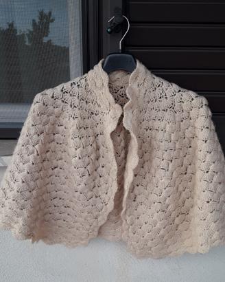 Scialle mantella in Lana fatto a mano