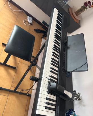 Tastiera piano + Pedale + Supporto + Sgabello