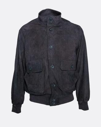 Giubbino Pelle Scamosciata BLU