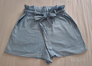 bermuda/shorts donna jeans azzurro