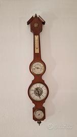 Antico barometro da parete in legno