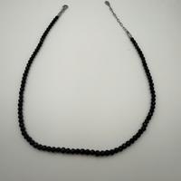 Collana Fossil nera con perline sfaccettate