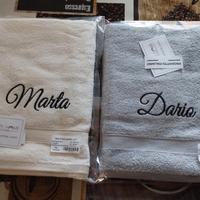  Asciugamani NUOVI 1+1 viso+ospite per Natale