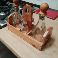 oliera vetro e legno