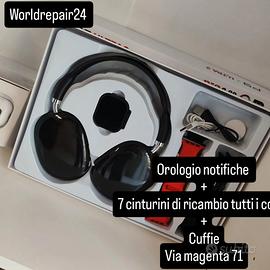 worldreapir24 orologio+cuffie+7 cinturini di ricam