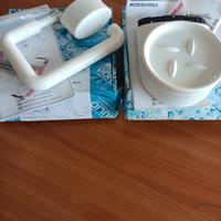 Set portasapone e portarotoli NUOVI 