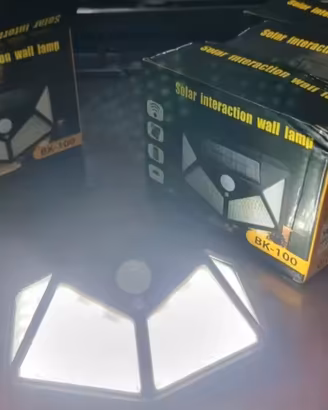 3 luci solari 100 Led da giardino con sensore
