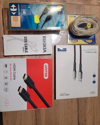 Cavi vari nuovi  usb/ hdmi 5 pezzi
