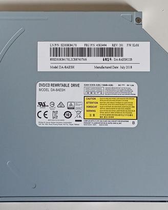 Masterizzatore DVD interno slim per PC portatili