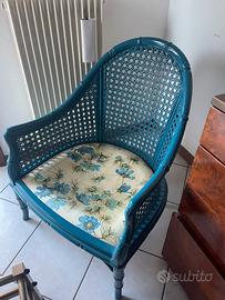 POLTRONCINA TURCHESE in buono stato