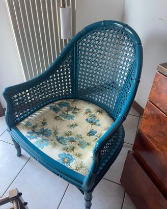 POLTRONCINA TURCHESE in buono stato