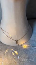 Catenina argento/oro ananas