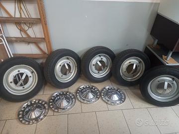 cerchi +gomme +coppe fiat  500 epoca