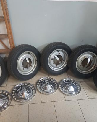 cerchi +gomme +coppe fiat  500 epoca