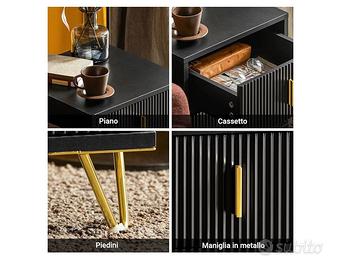 Set di due comodini camera da letto con  2 cassett