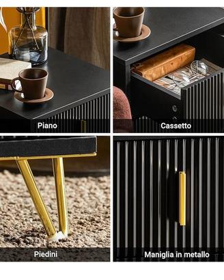 Set di due comodini camera da letto con  2 cassett