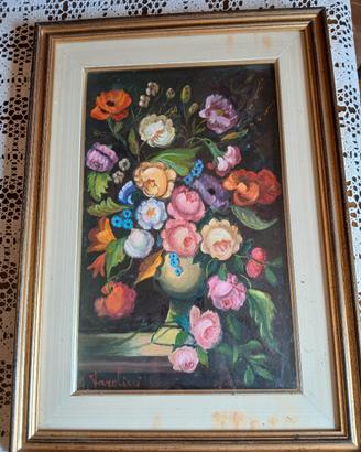 quadro vaso di fiori vintage 38 cm x 53 cm