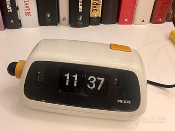 Orologio a cartellini da tavolo Philips anni 70