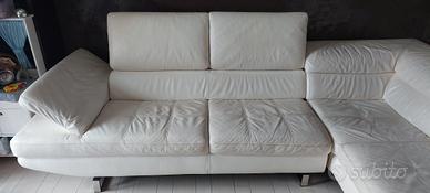 DIVANO IN PELLE BIANCO