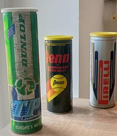 G003 Tubi palline tennis vintage Dunlop, Penn, Pir