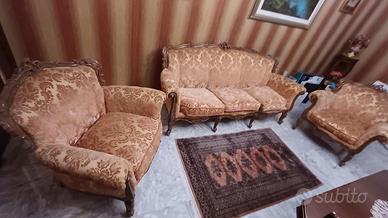 Salotto artigianale stile lombardo anni ’70