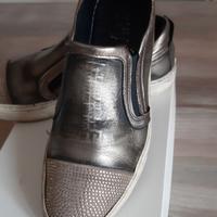 SCARPE SNEAKERS COLOR BRONZO IN VERA PELLE MIS. 40