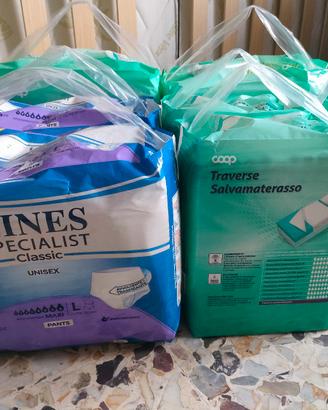 Pannoloni a mutanda e traverse nuove 