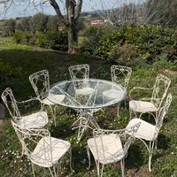 Set da giardino in ferro e vetro