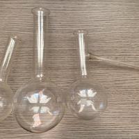 Lotto 3 ampolle da laboratorio vintage