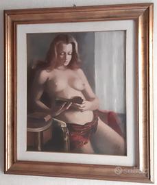 Quadro nudo di donna 1970/75 pittore Evangelista