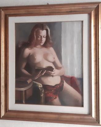 Quadro nudo di donna 1970/75 pittore Evangelista