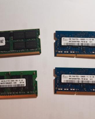 Memorie sd ram ddr2 ddr3 sodimm