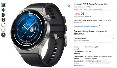Orologio Huawei GT 3 Pro 46mm Active