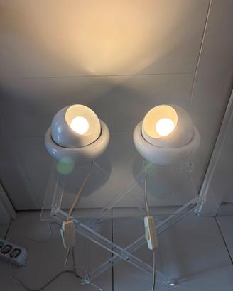 2 lampade anni 70 space age Eyeball con base