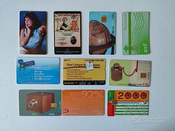 10 Schede Telefoniche Vintage Rare - Anni 90/00
