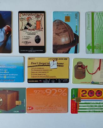 10 Schede Telefoniche Vintage Rare - Anni 90/00