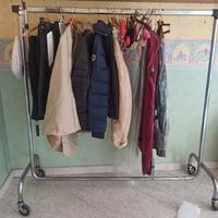Carrello porta abiti in metallo con rotelle – 150x