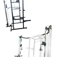 Power rack con lat machine e cavi Incrociati