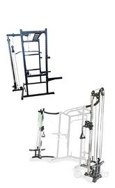Power rack con lat machine e cavi Incrociati