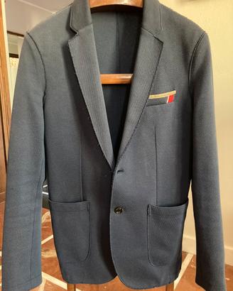 Giacca taglia 48 Zara Man, in cotone, blu