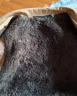 Parka lungo foderato in ecopelliccia