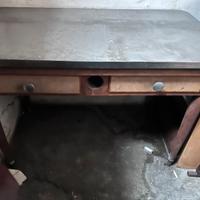 Tavolo cucina anni 30 piano acciaio