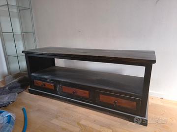 mobile salotto legno marrone scuro