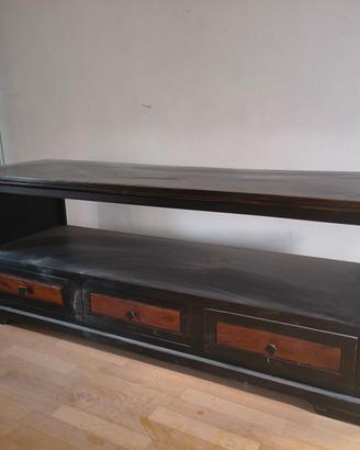 mobile salotto legno marrone scuro