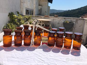 VASI VETRI DA FARMACIA ERBORISTERIA 15 PEZZI
