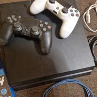 Ps4 Fat + giochi + joystick + cavetti vari